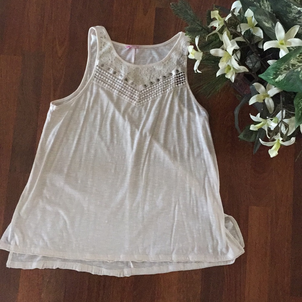 Lace top tank