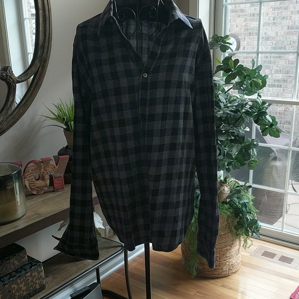 Theory plaid shirt