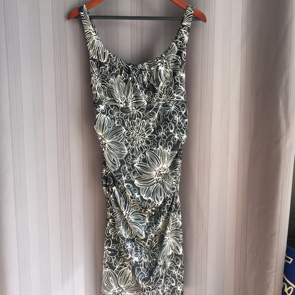 Black and ivory cocktail dress