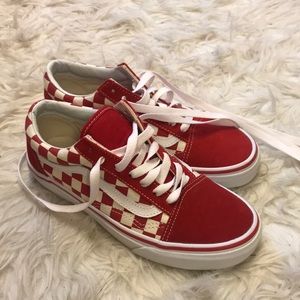 Red checkered vans
