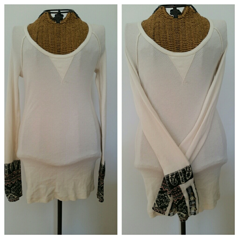 Xsoldx Free People hyperactive cuff thermal shirt - Picture 2 of 6