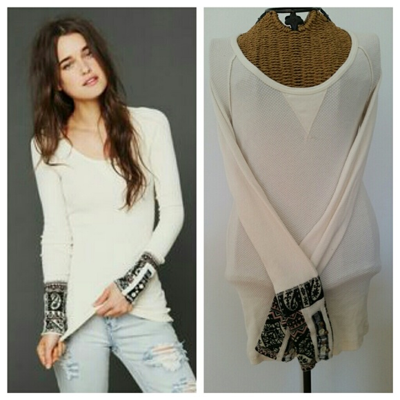 Xsoldx Free People hyperactive cuff thermal shirt - Picture 3 of 6