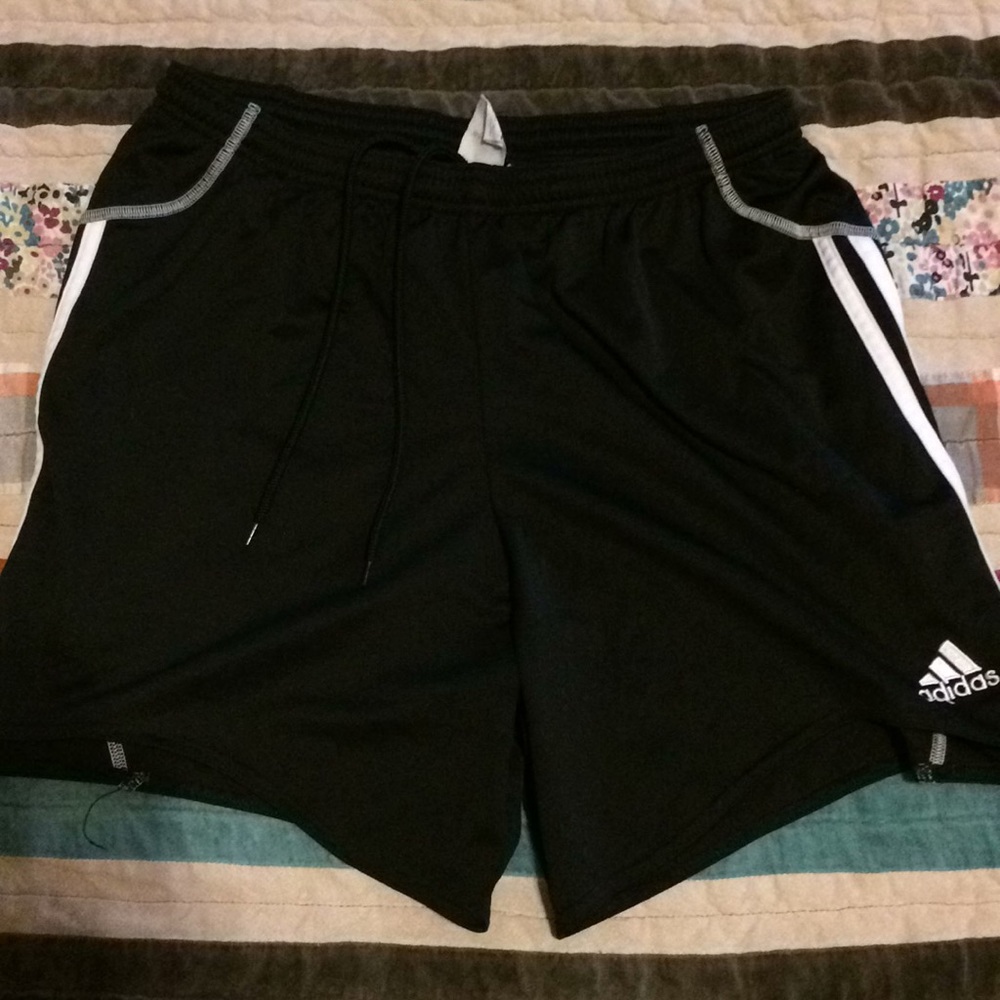 Black Adidas Soccer Shorts - Large
