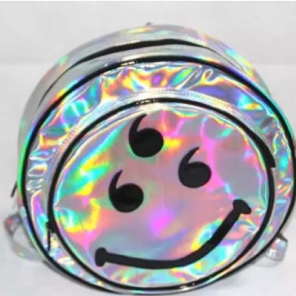 AIBEARTY Alien Holographic Backpack - Pink Triangle Rucksack Casual Day Bag - View #7