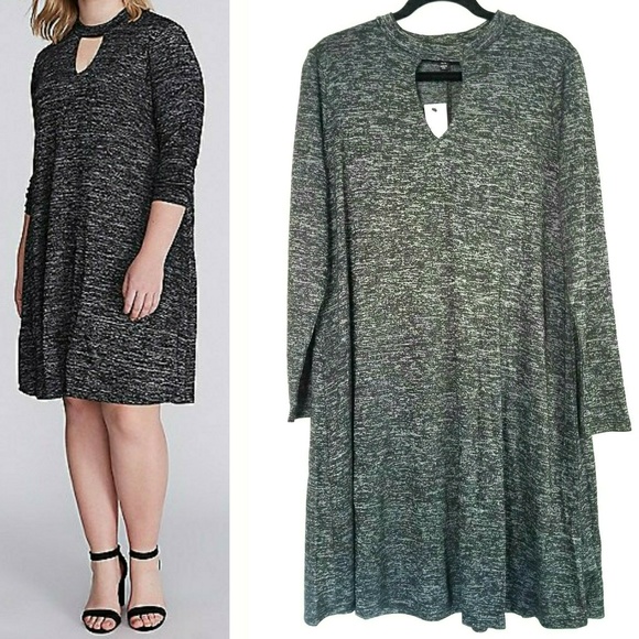 Lane Bryant Dresses & Skirts - Lane Bryant 14/16 Heathered Knit Dress NWT