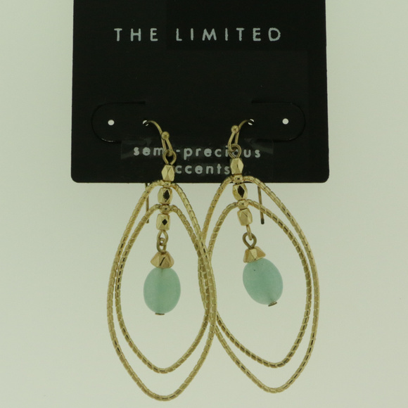 NWT Gold dangle with blue semi precious LTDE40 - Picture 4 of 7