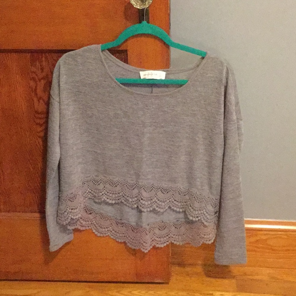 Abercrombie and Fitch Lace Trim Shirt