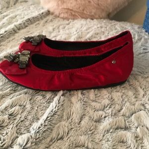 Red Vera Wang ballet flats (Brand New)