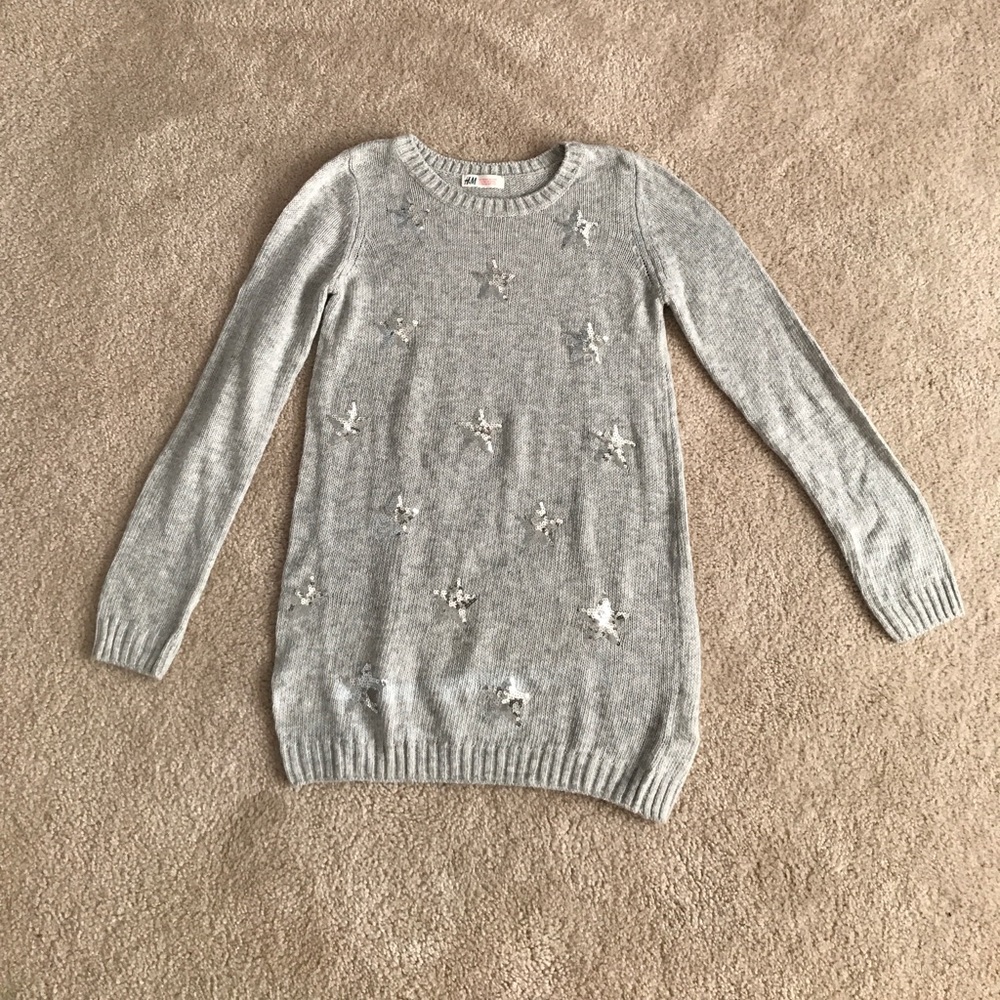 Grey star sequins sweater