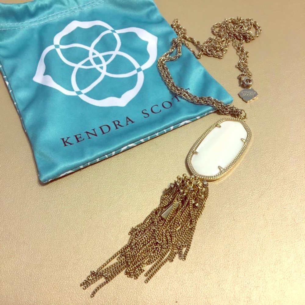 Kendra Scott Gold & White Rayne Necklace