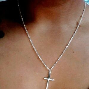 💥Flash Sale💥  Silver Chain With Cross