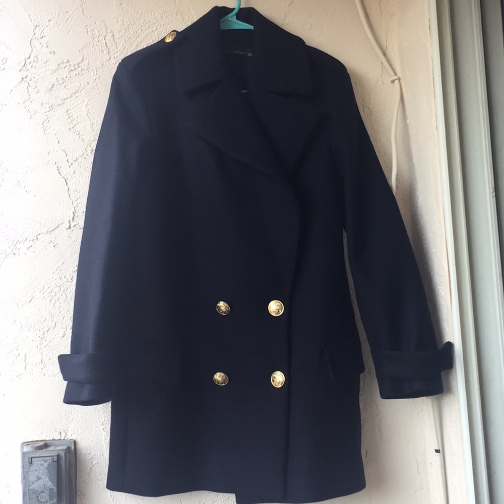 Women’s Zara Peacoat, Navy, XS