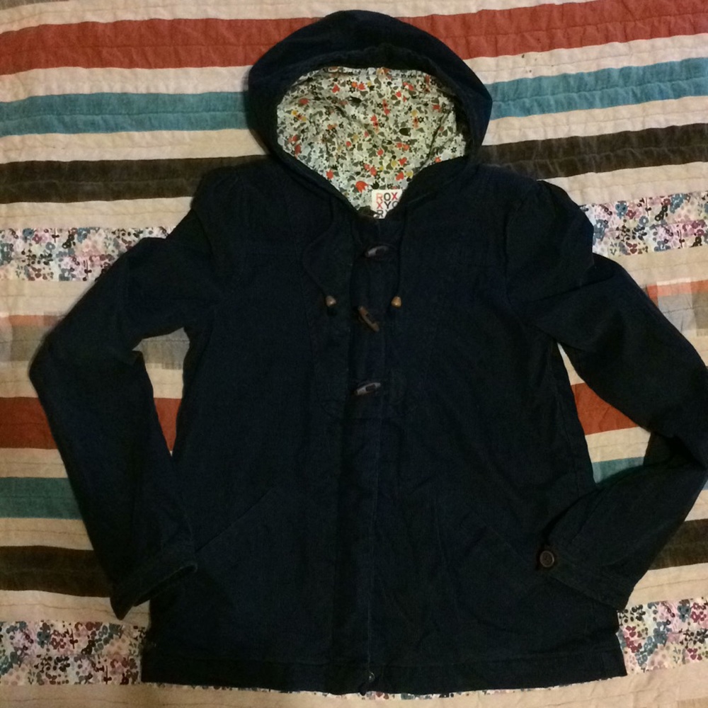 Roxy Navy Corduroy Jacket - medium