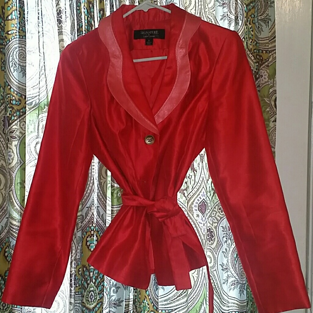 Signature by Larry Levine red blazer