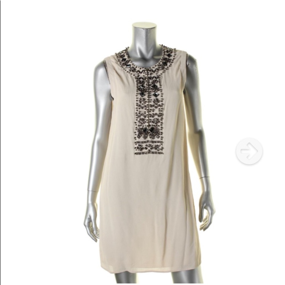 Renzo & Kai  Beige Jeweled Sleeveless XS