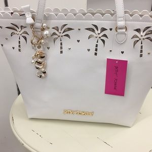NWT Betsey Johnson Palm Trees and Seahorse Tote
