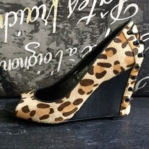 SALE! Fergie Animal print wedge. 8.5 Date Night!