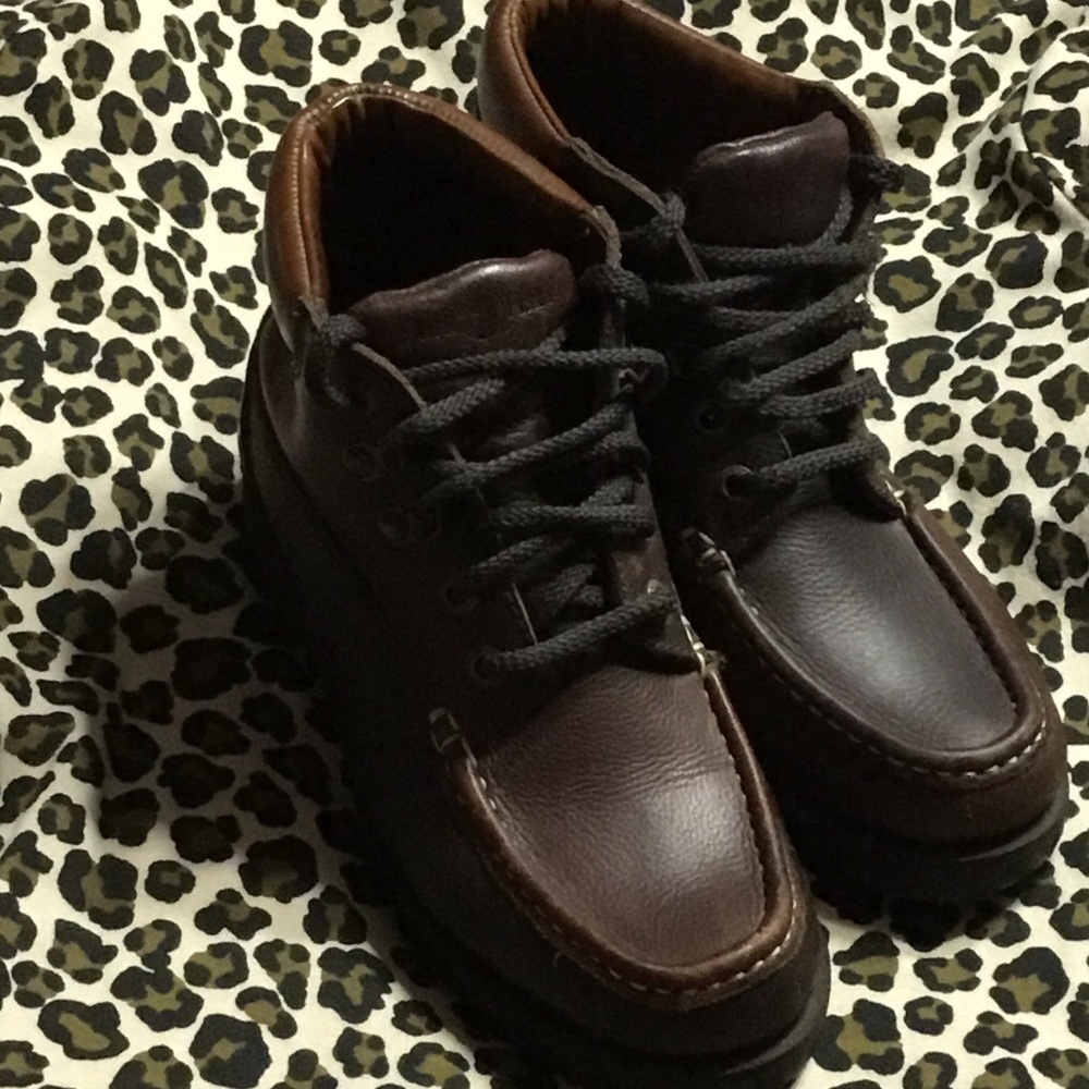All leather ankle boots.