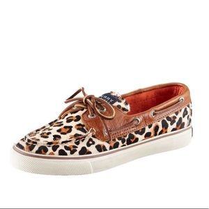 Sperry topsider leopard loafers size 8