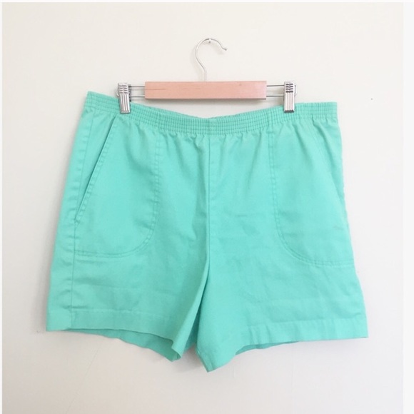 Vintage Pants - Vintage Aqua High Waist Bloomer Shorts