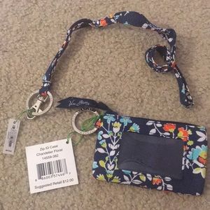 Vera Bradley Zip ID case & Lanyard