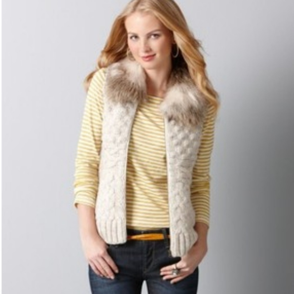 Loft Faux Fur Popcorn Vest