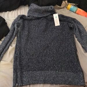Navy turtleneck sweater