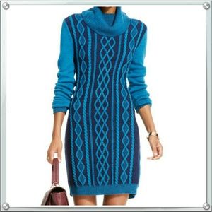 Tommy Hilfiger cable-knit cowl-neck sweater dress