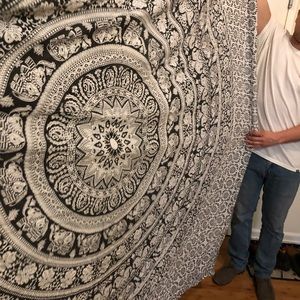 Giant mandala elephant tapestry