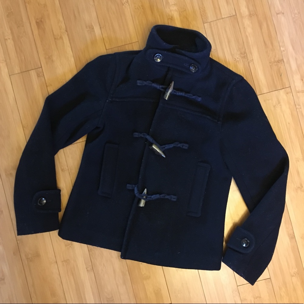 💼 DONATED🖌 BR Wool Toggle Pea Coat - Picture 1 of 6