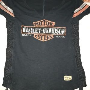 Black Authentic Harley Davidson Shirt