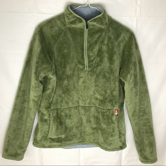 north face green sweater