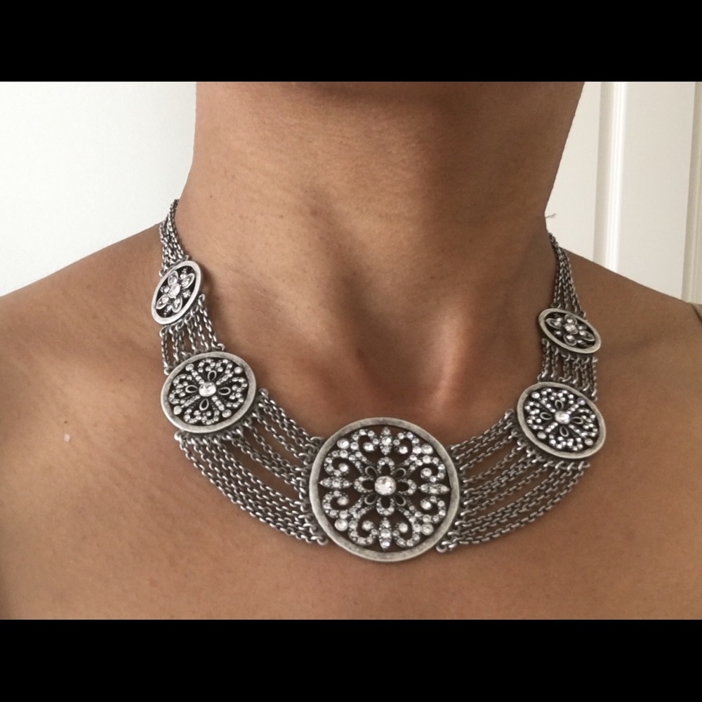 Touchstone Crystal Antique Collar Necklace