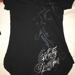 Black Raging Bull Harley Davidson Short Sleeve