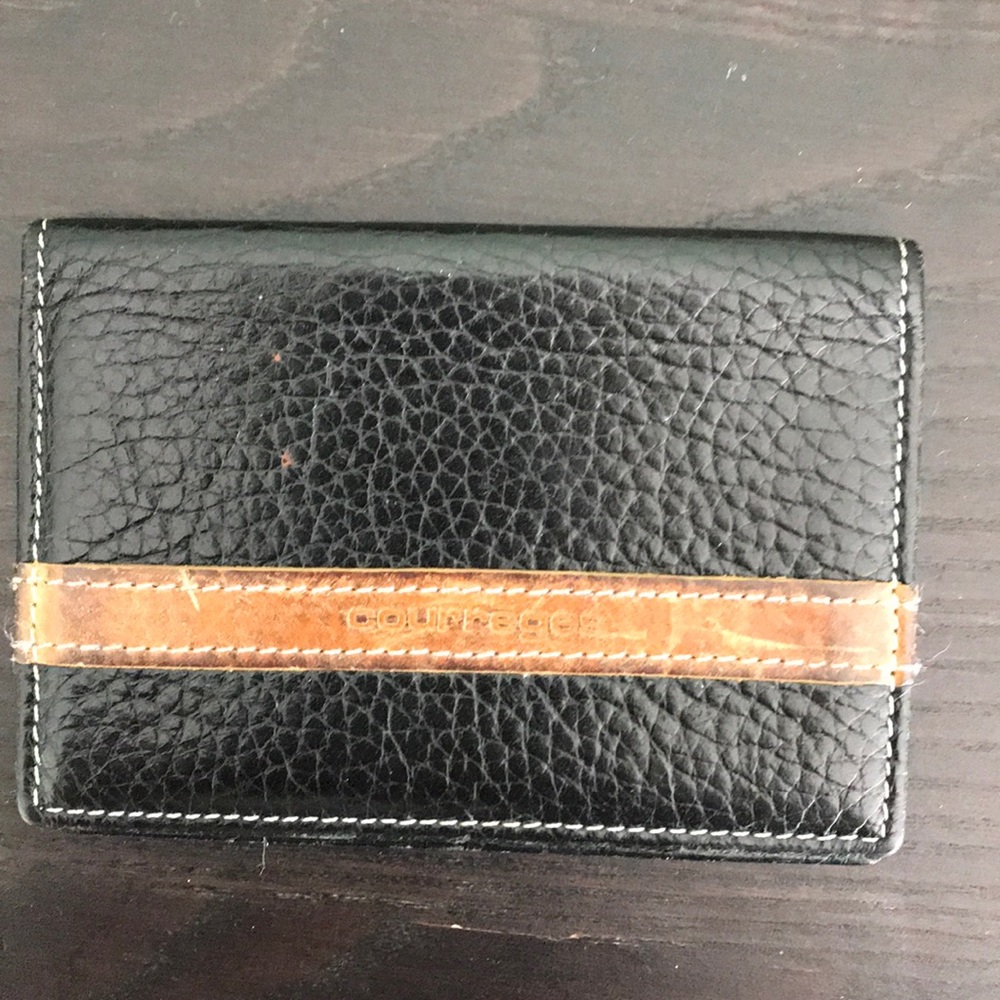 Courreges business card leather holder