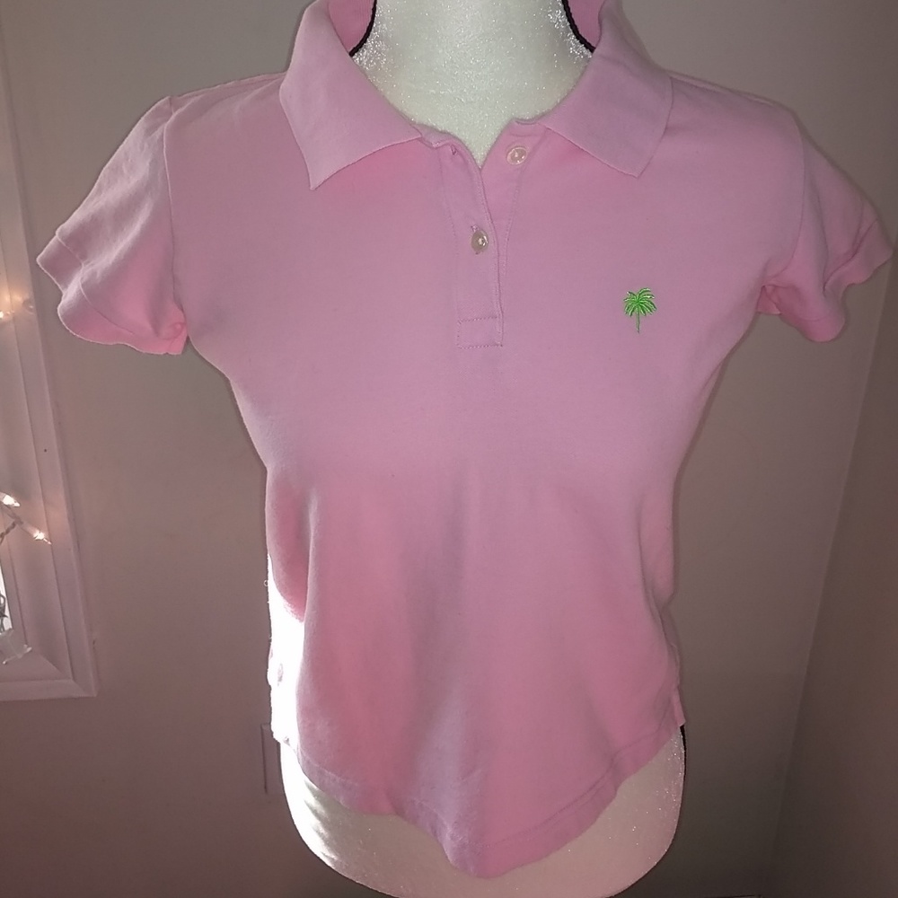 Lilly Pulitzer Pink Polo Top