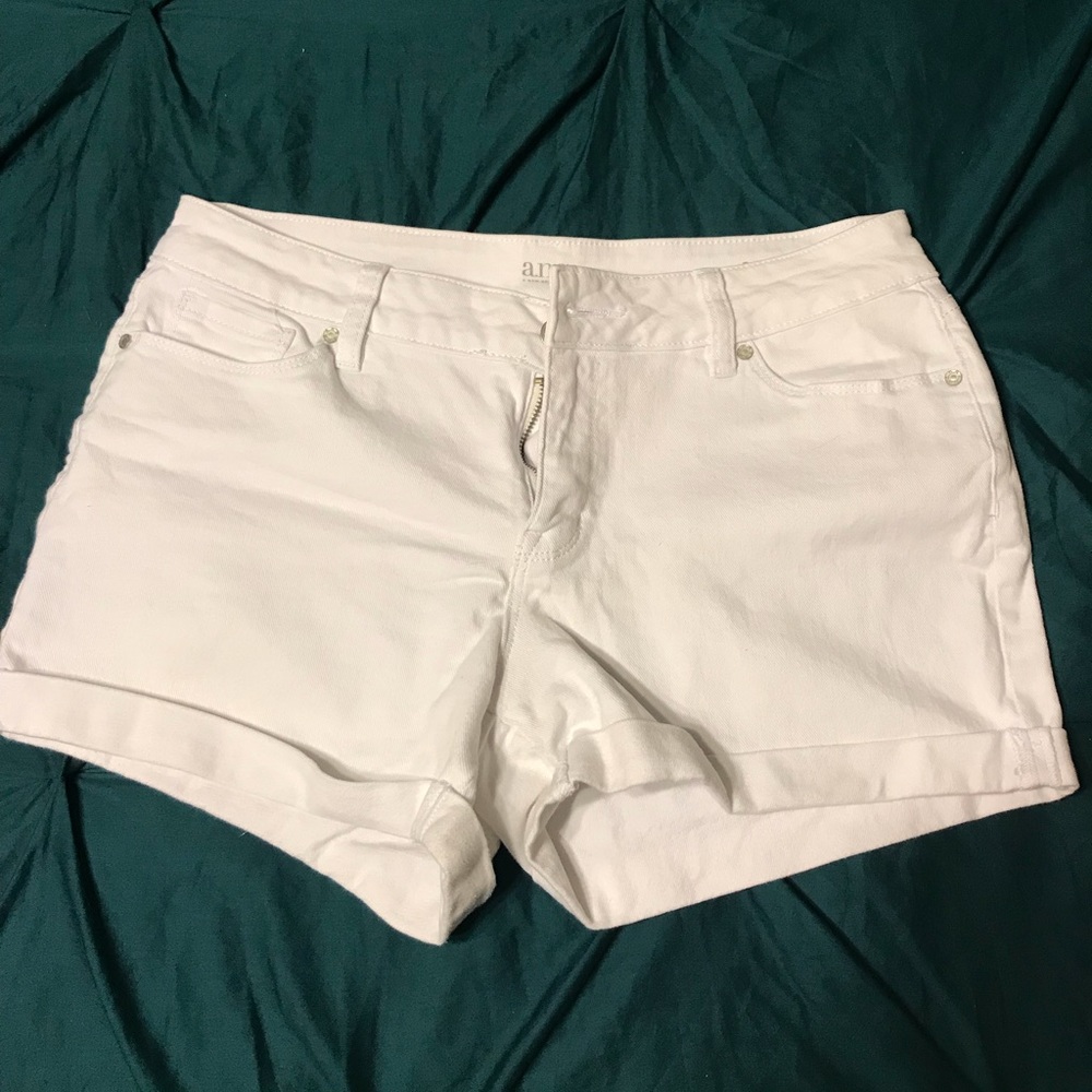 a.n.a. White Denim Shorts