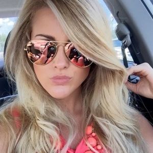 Ray Ban pink aviator sunglasses