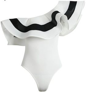 Off the Shoulder Ruffle Bodysuit