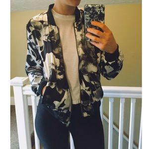 Floral bomber jacket