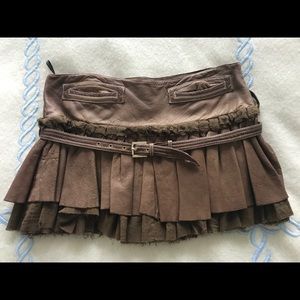 Roberto Cavalli lined leather miniskirt size 40