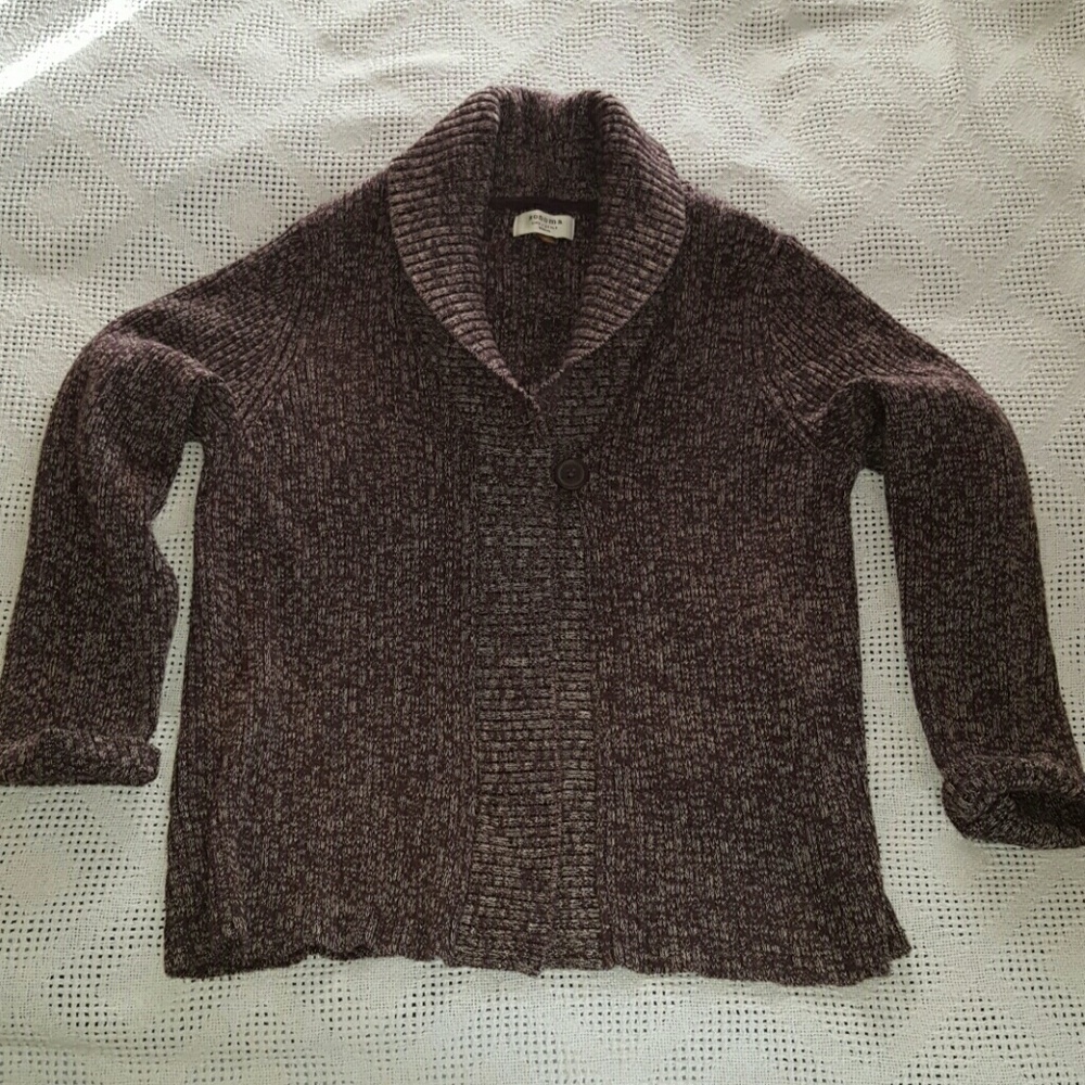 Woman's Sonoma 1X Cardigan Brown with one Button