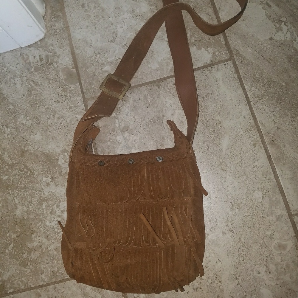 Minnetonka leather cross body boho bag