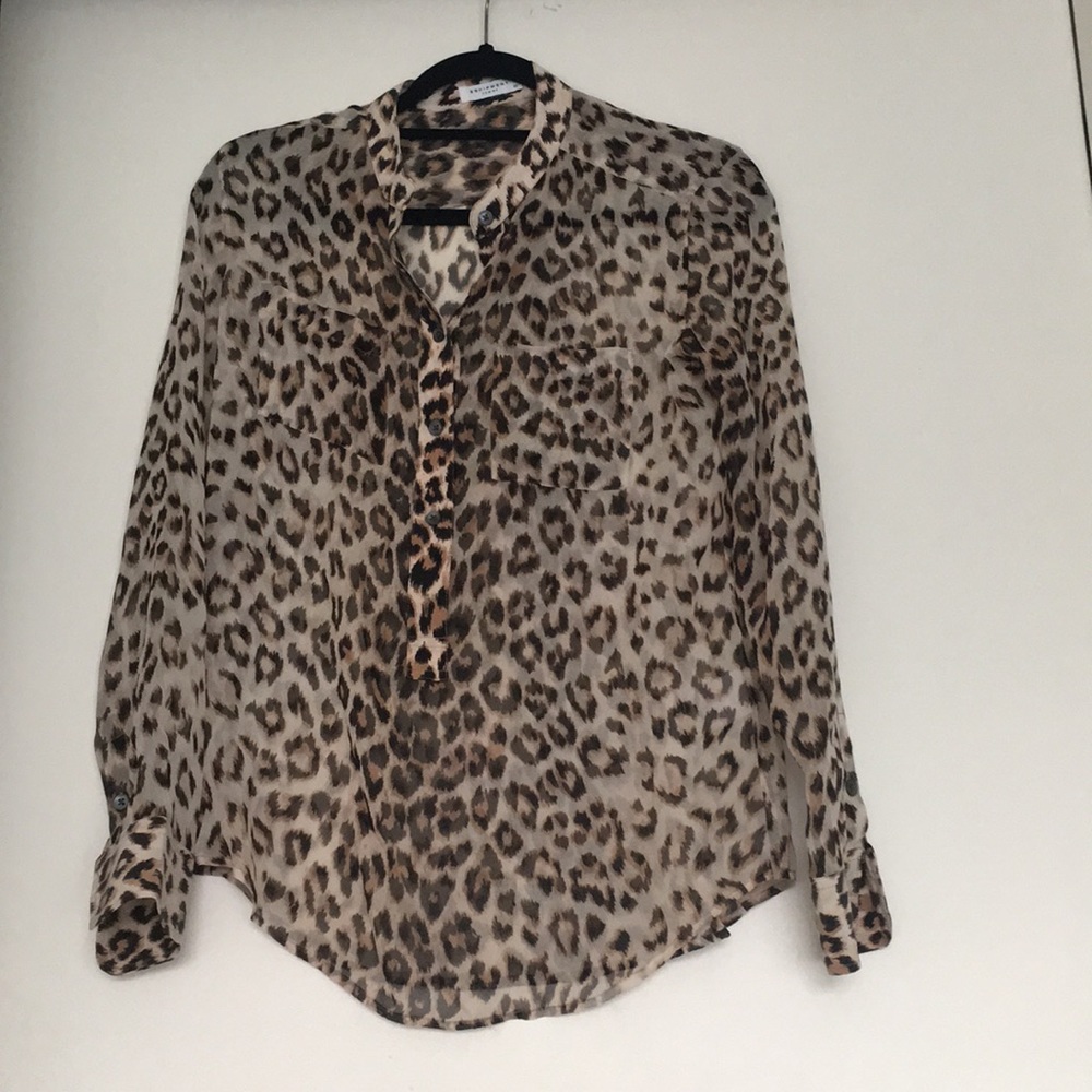 Equipment leopard print blouse