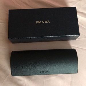 Prada glasses case with clothing cloth and box
