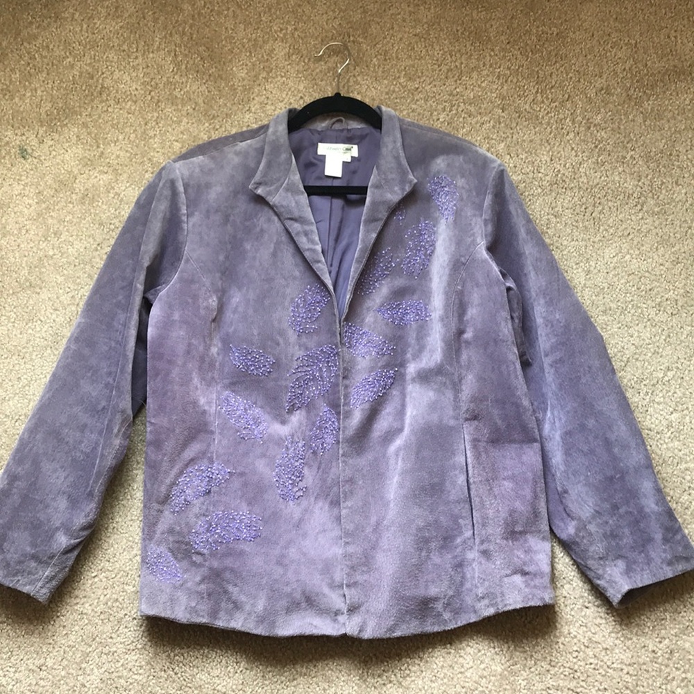 Leather Jacket with Embroidery