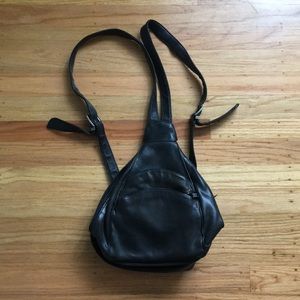 Perlina leather backpack!