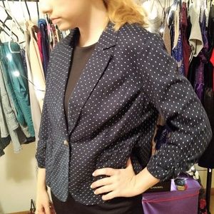 Navy Polka Dot Blazer