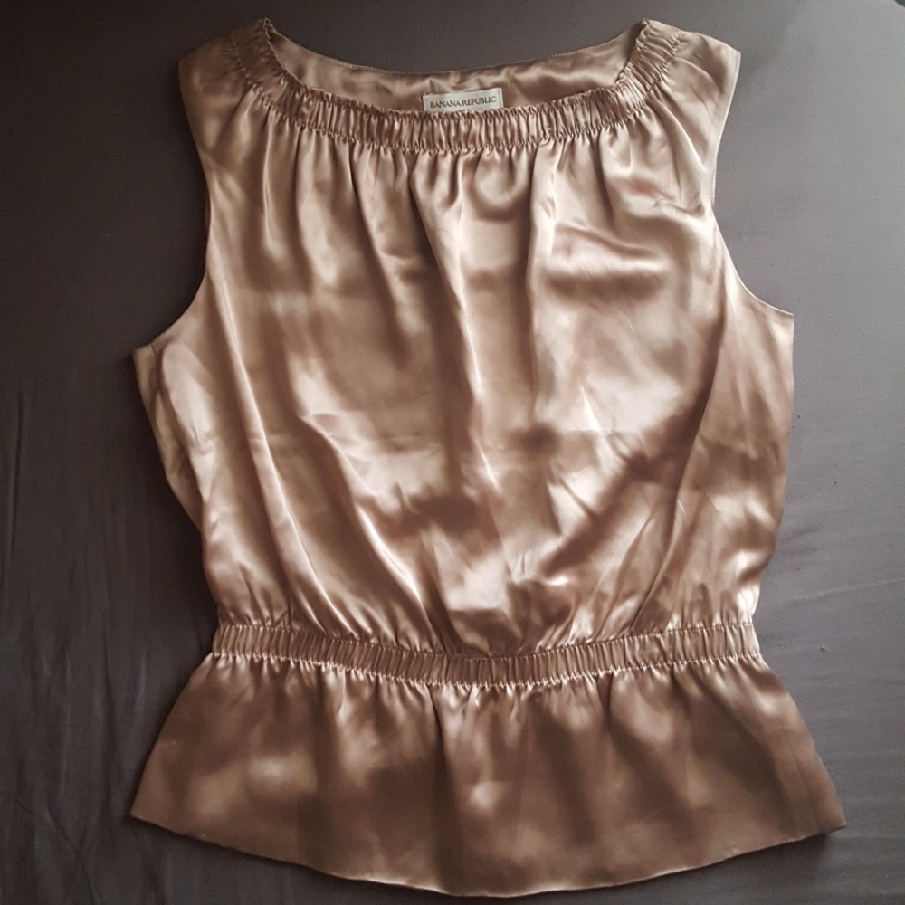 Banana Republic Silk Peplum Top