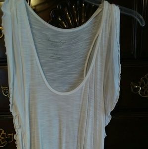 Top with ruffled sleeves
